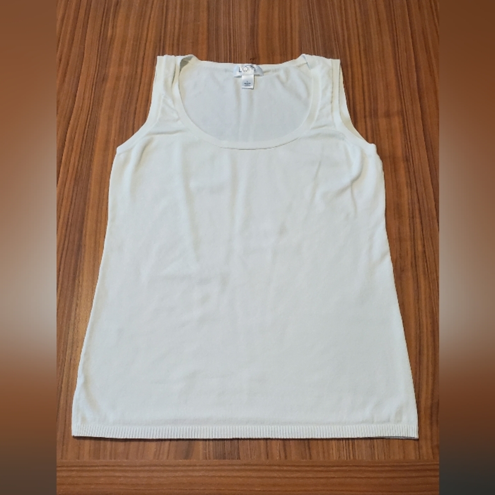 Loft Ann Taylor Womens Knit Tank Size Large - Rayon Nylon Blend - Soft!